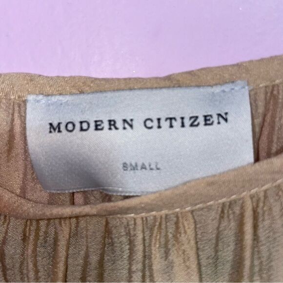 Modern Citizen Smocked Midi Dress Sage Women Size S Minimalist Cottage Prairie - Picture 5 of 11